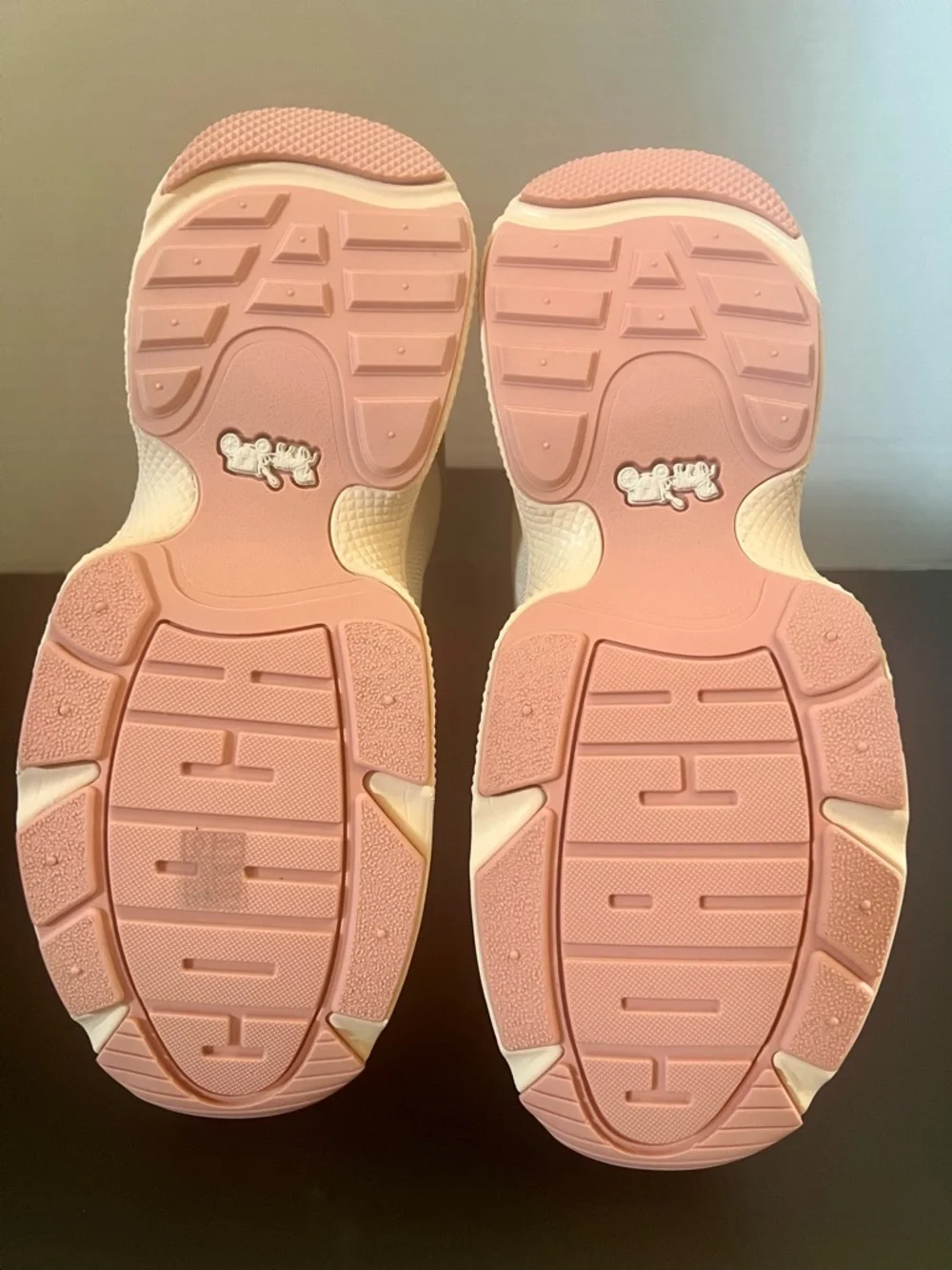 Coach White, Brown & Pink Signature Platform Sneakers - Picture 5 of 11